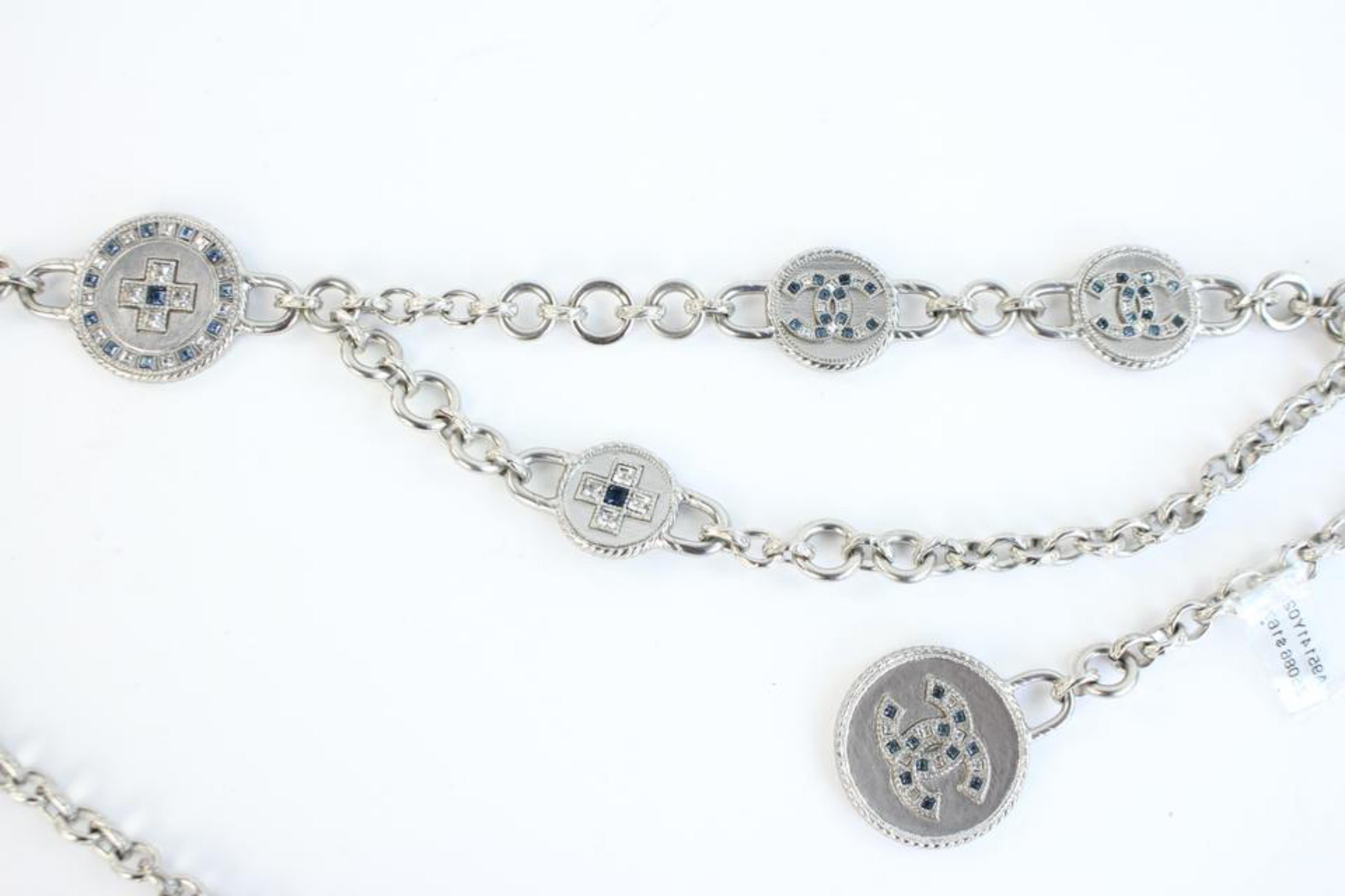 Chanel Silver A16s Cc Charm Necklace 2way 4ccty71417 Belt For Sale 1