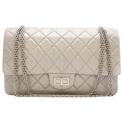 Chanel Silver Aged Calfskin Reissue 2.55 Flap Bag	