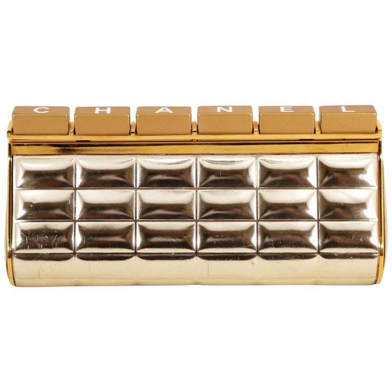 Chanel Silver and Gold Keyboard Clutch at 1stDibs  chanel keyboard clutch,  chanel ice tray, chanel ice cube tray