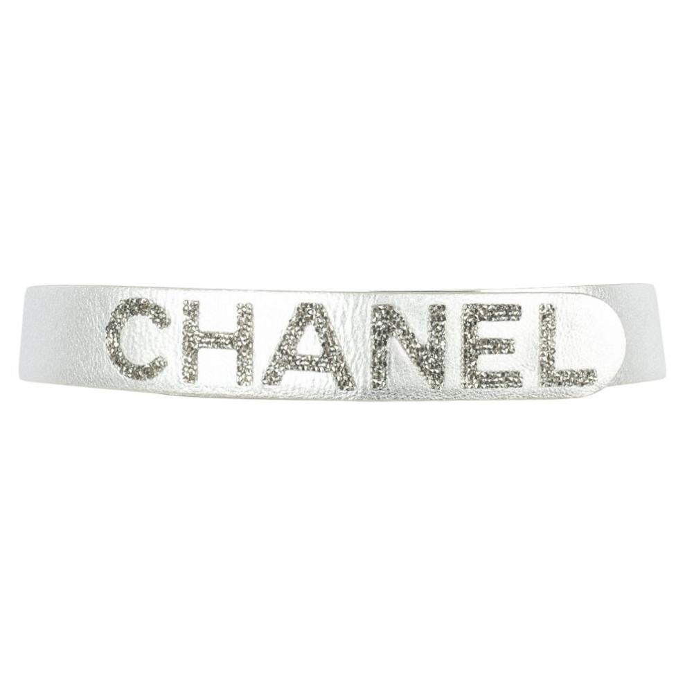 Chanel silver belt For Sale