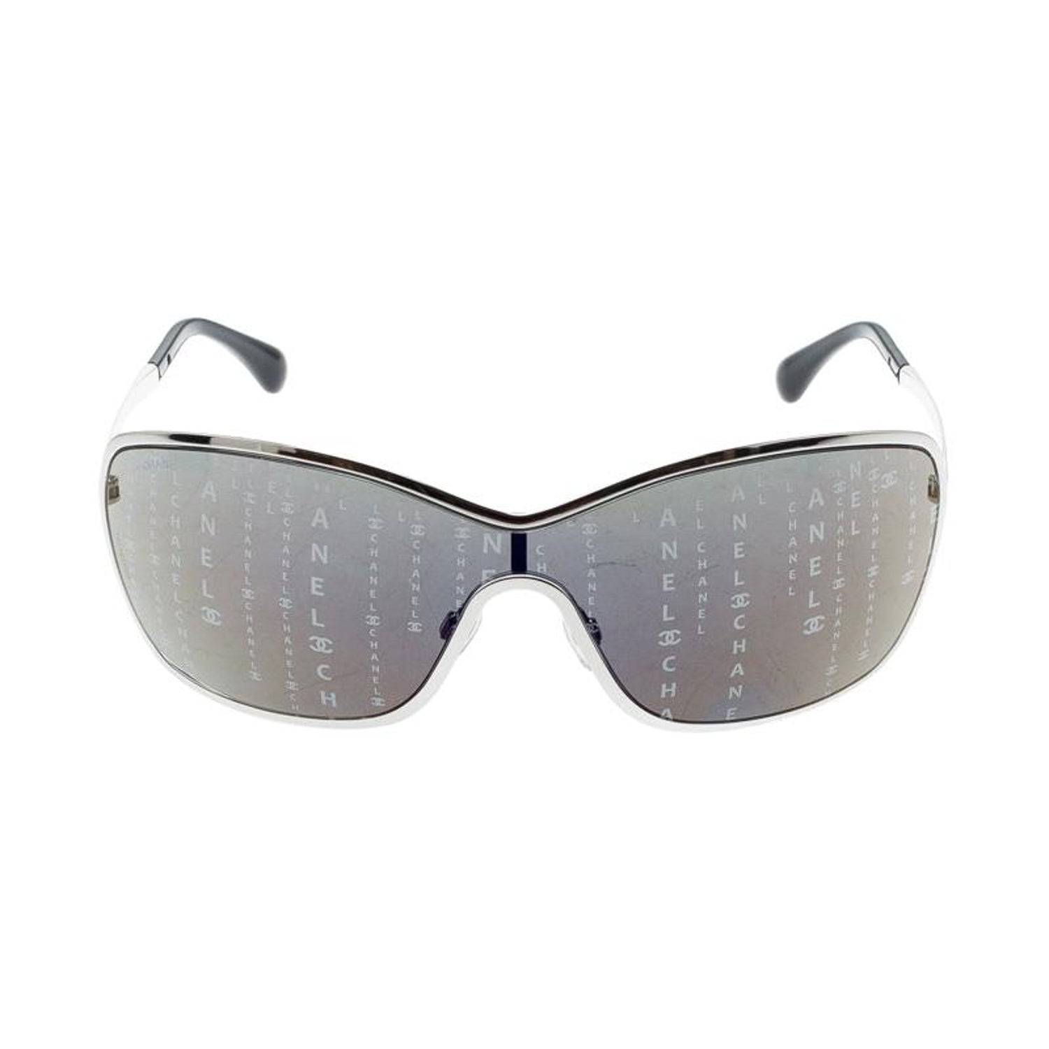 Chanel Shield Sunglasses - 4 For Sale on 1stDibs | 2000s shield sunglasses, shield  sunglasses chanel, channel shield sunglasses