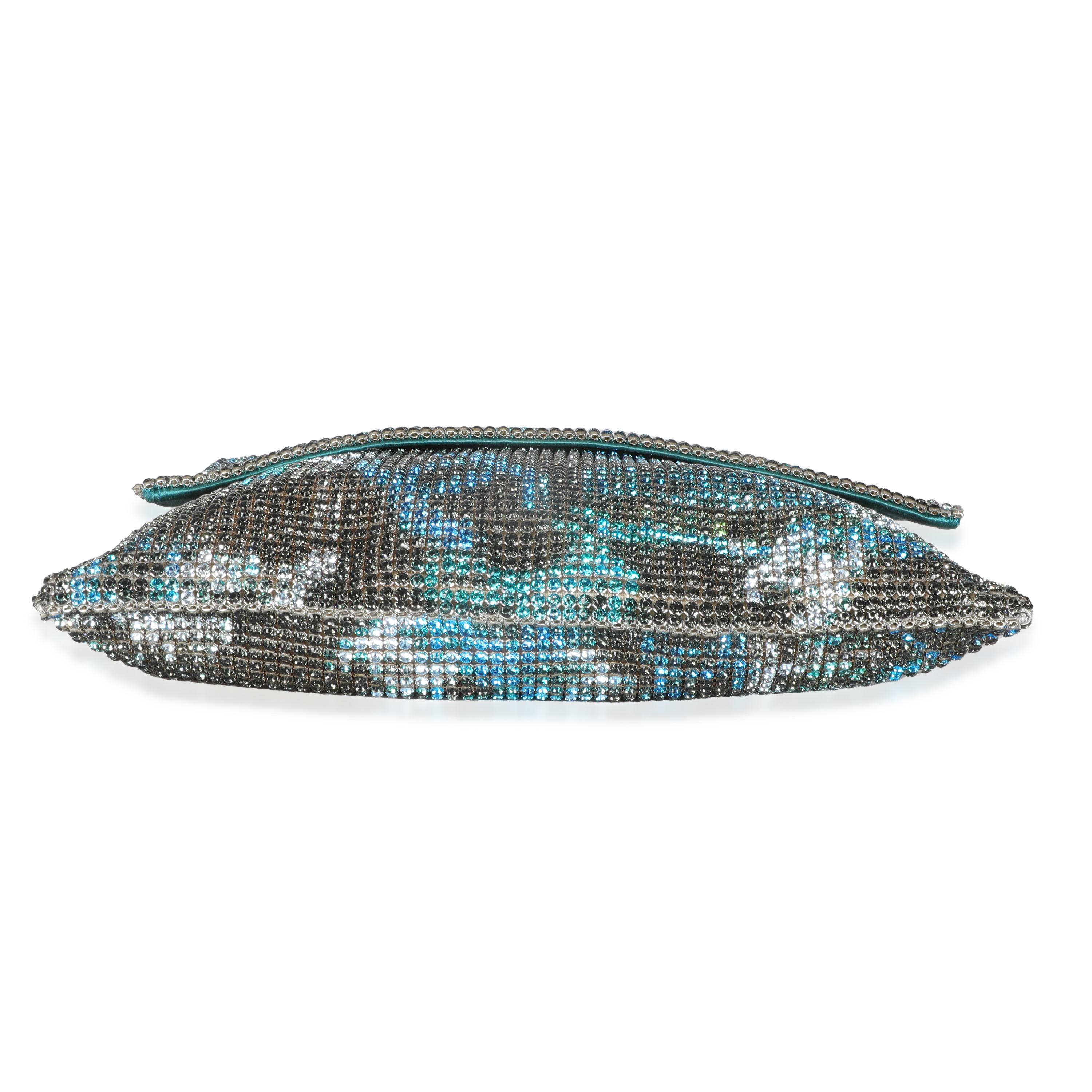 Chanel Silver Blue Graffiti CC Chainmail Flap Bag en vente 3