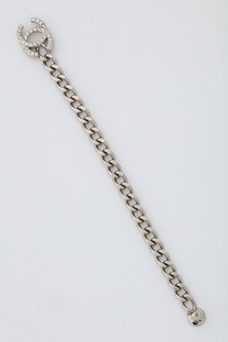Women's Chanel Silver Bracelet For Sale