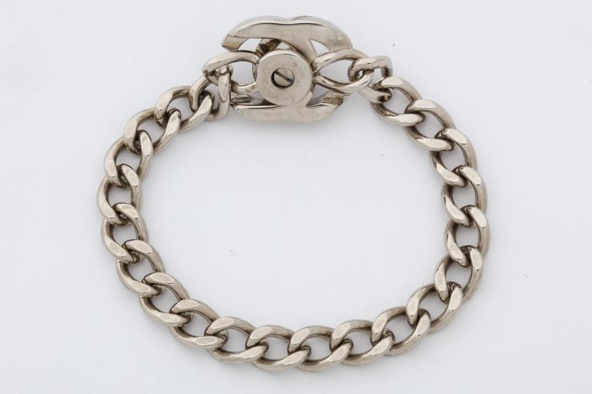 Women's Chanel Silver Bracelet For Sale