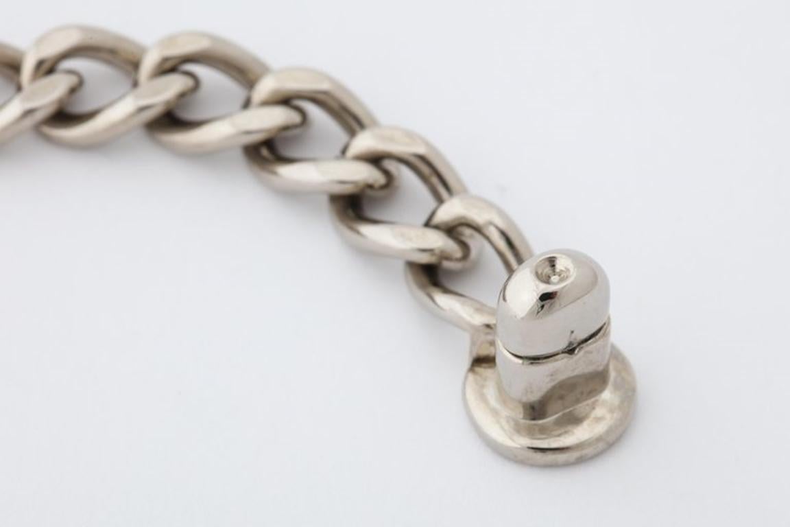 Chanel Silver Bracelet In Excellent Condition For Sale In Chicago, IL