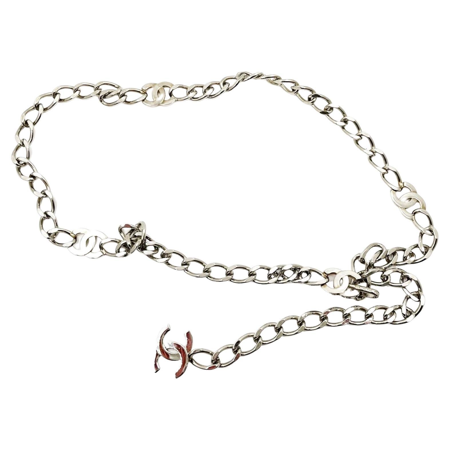 Chanel 80's Vintage Gold Chain Lions Head Necklace Belt at 1stDibs