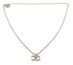 Chanel Silver CC Chain Necklace