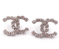 Orecchini con piercing Chanel Silver CC Rocky Super Shiny Crystal