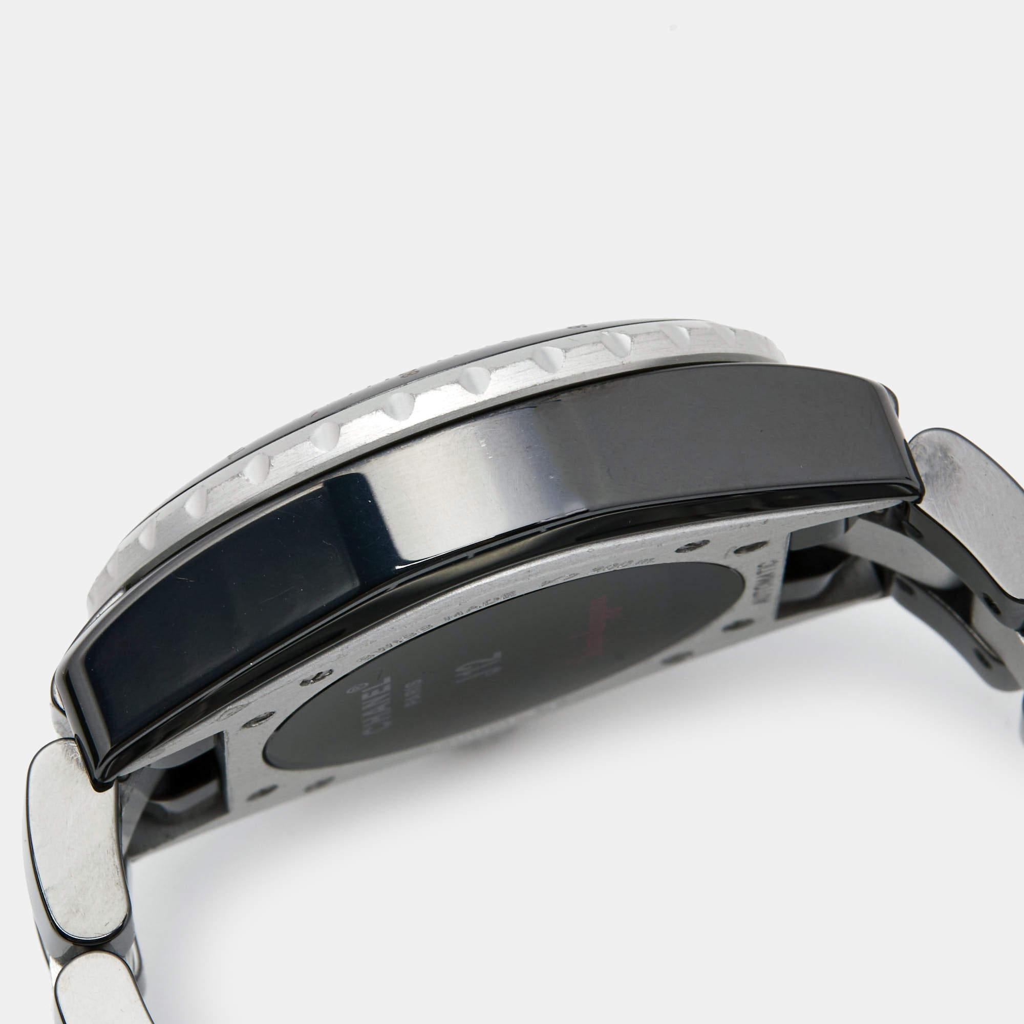 Women's Chanel Silver Ceramic Aluminium J12 Superleggera H1624 Automatic Men Wristwatch