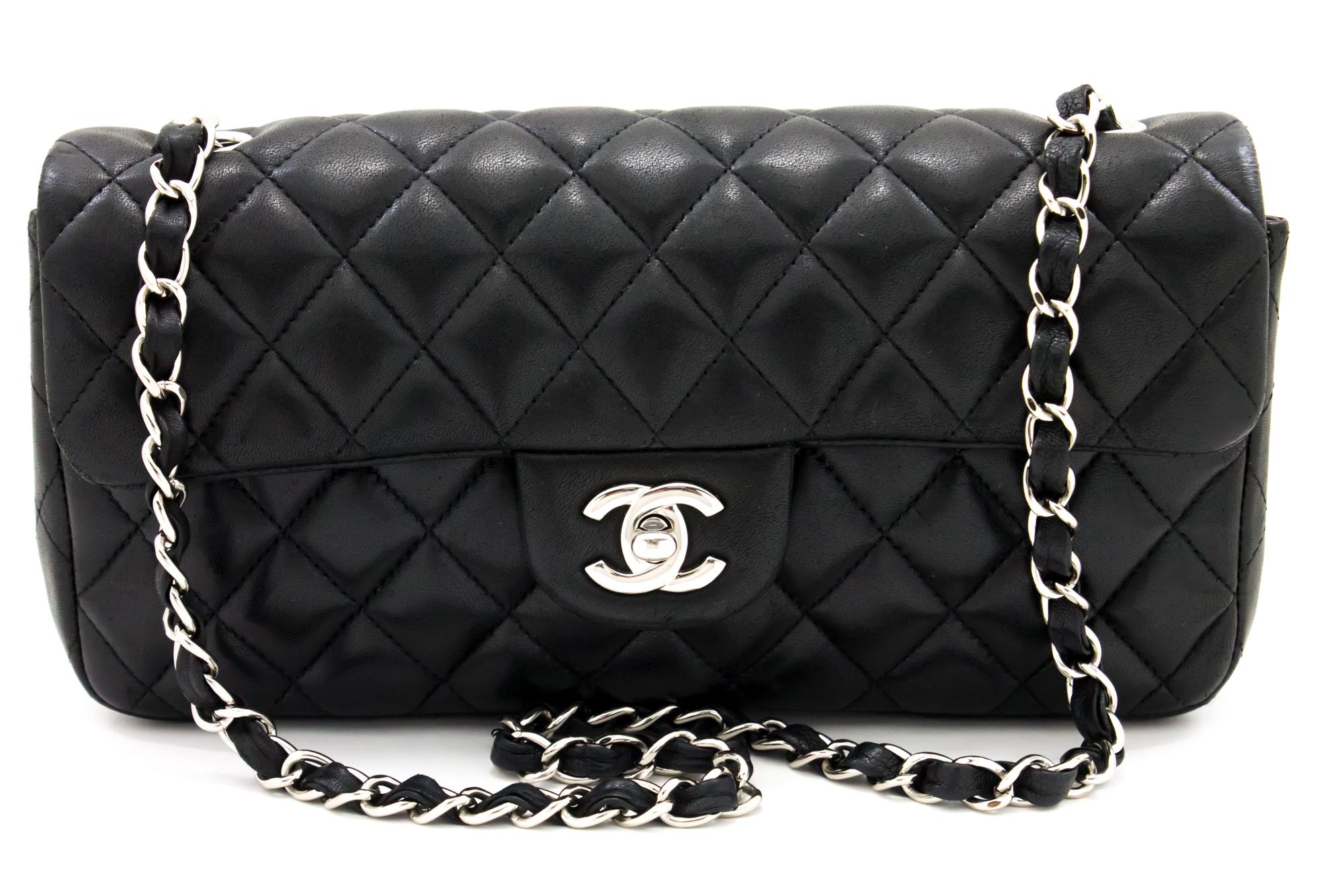 chanel quilted bag silver chain