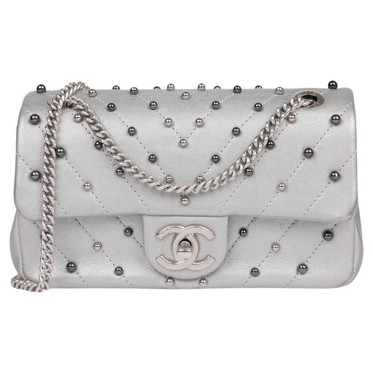 white chanel bag with silver hardware