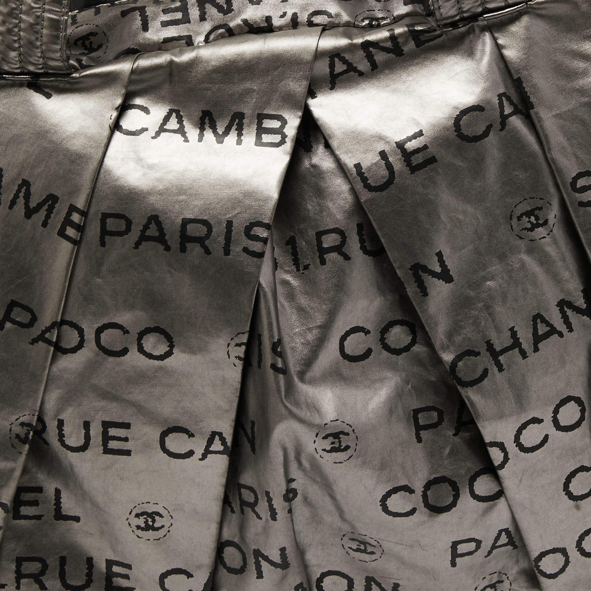 Chanel Silver Coated Nylon 31 Rue Cambon Shoulder Bag 2