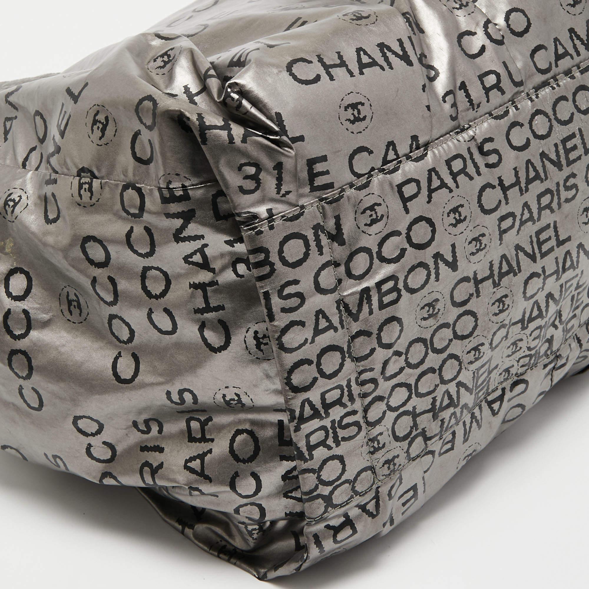 Chanel Silver Coated Nylon 31 Rue Cambon Shoulder Bag 5