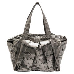 Chanel Silver Coated Nylon 31 Rue Cambon Shoulder Bag