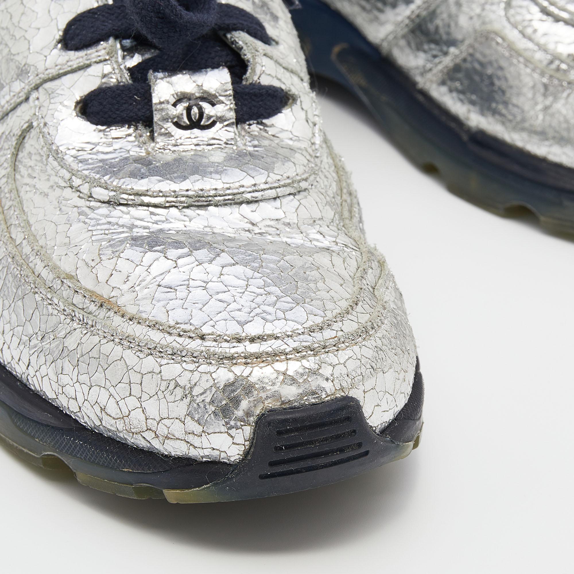chanel metallic sneakers