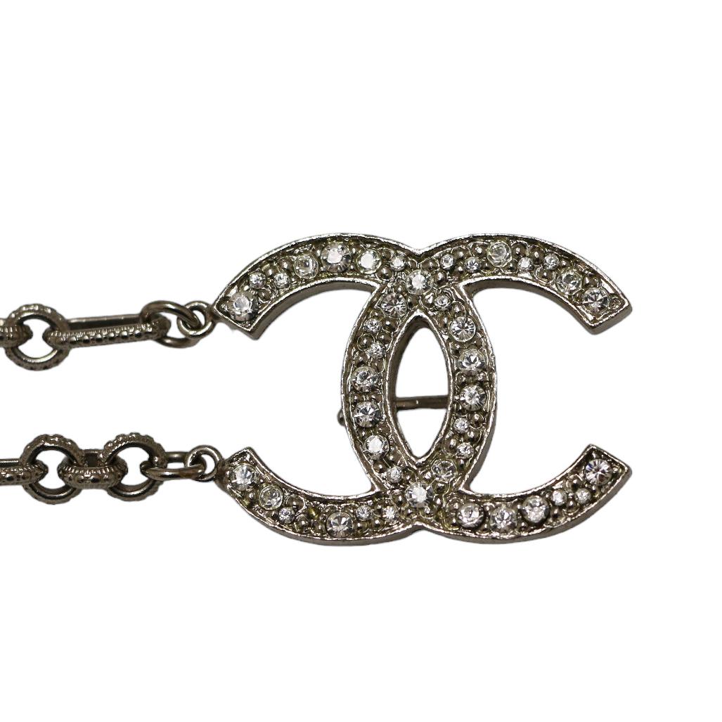 Women's Chanel Silver Finish Chain Belt For Sale