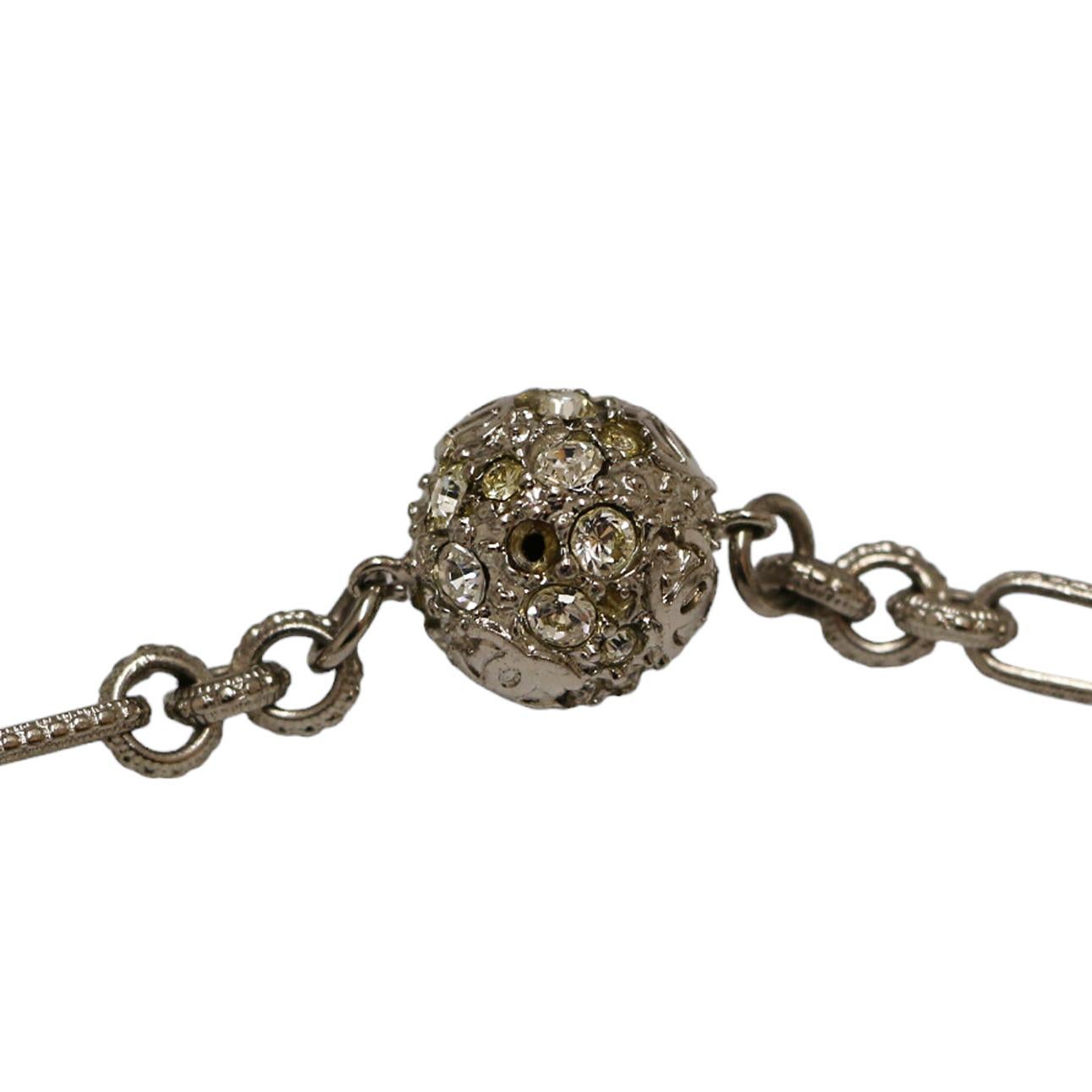 Chanel Silver Finish Chain Belt For Sale 2