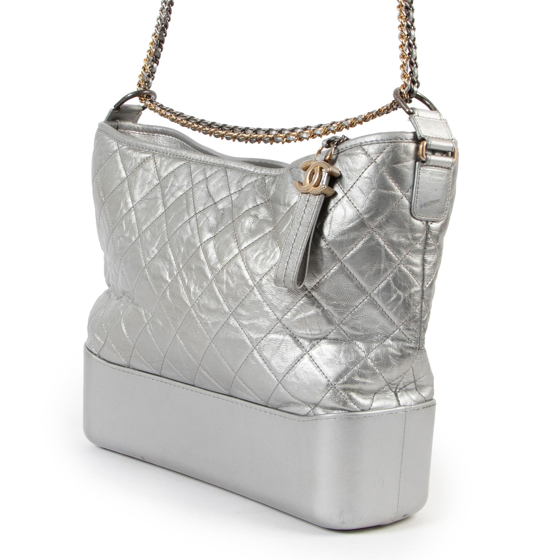 chanel gabrielle bag silver