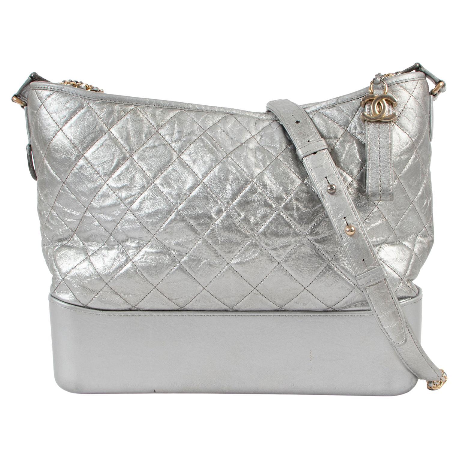 Chanel Silver Gabrielle Large Hobo bag