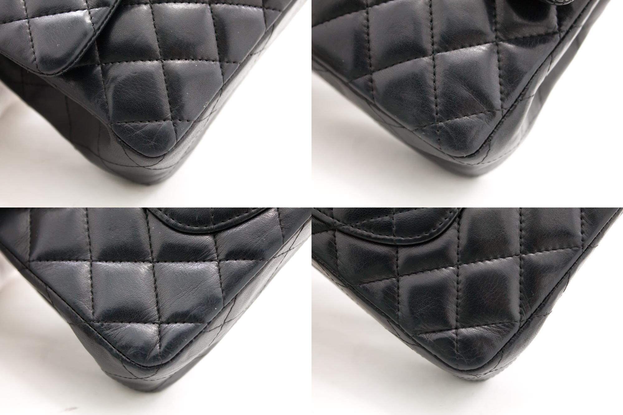 CHANEL Silver Hw Single Chain Flap Shoulder Bag Black Quilted Lam In Good Condition In Takamatsu-shi, JP