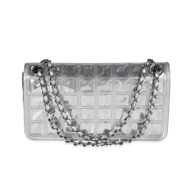 Chanel Silver Ice Cube Flap Bag For Sale at 1stDibs
