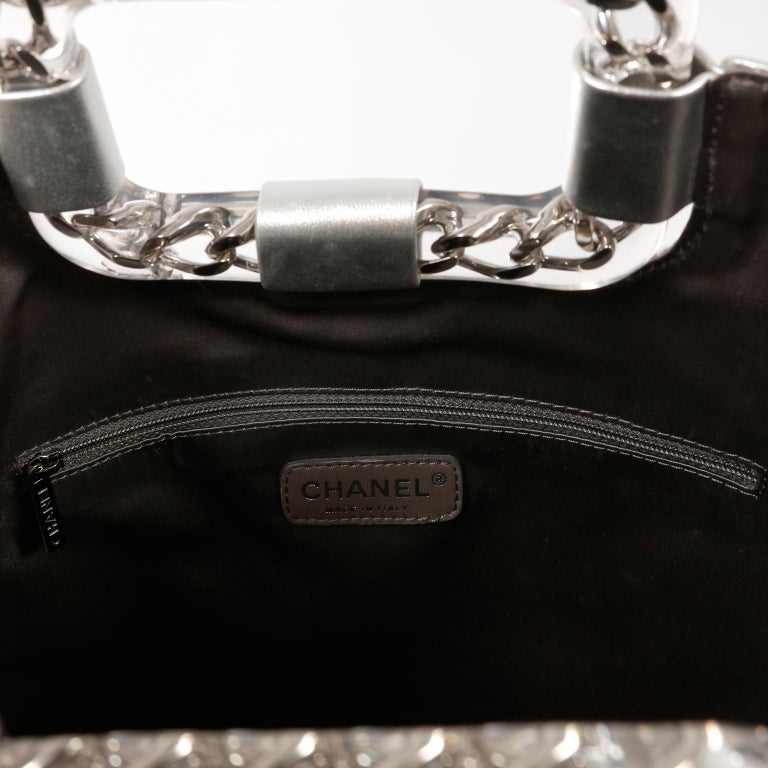 Chanel Silver Ice Cube Shopper Tote at 1stDibs chanel ice cube tote