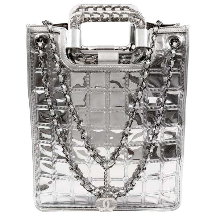 Chanel Silver Ice Cube Shopper Tote at 1stDibs | chanel ice cube tote ...