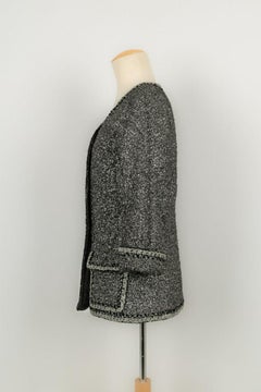 Chanel Silver Jacket with Silk Lining