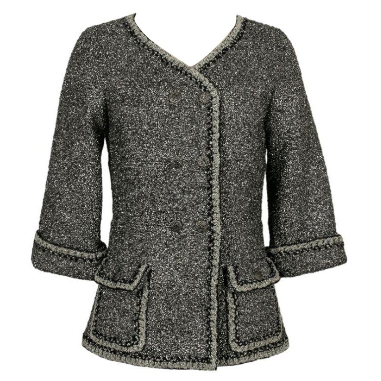 Giacca Chanel Silver con fodera di seta