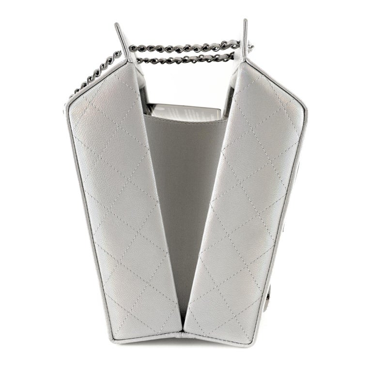 Chanel Silver Lait de Coco Bag
