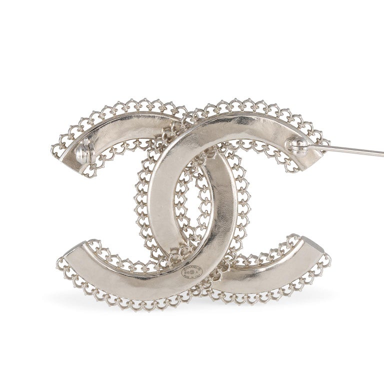 Chanel Clover Silver Metal Brooch Pin - Various Choices