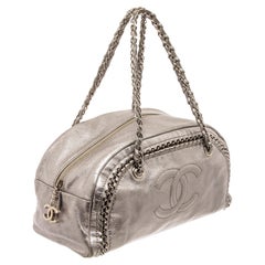 Chanel Silver Leather Doctor Shoulder Bag