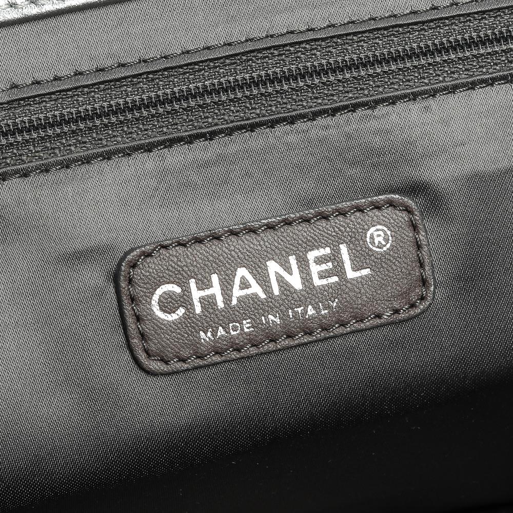 Chanel Silver Leather Ice Cube Limited Edition Flap Bag 2
