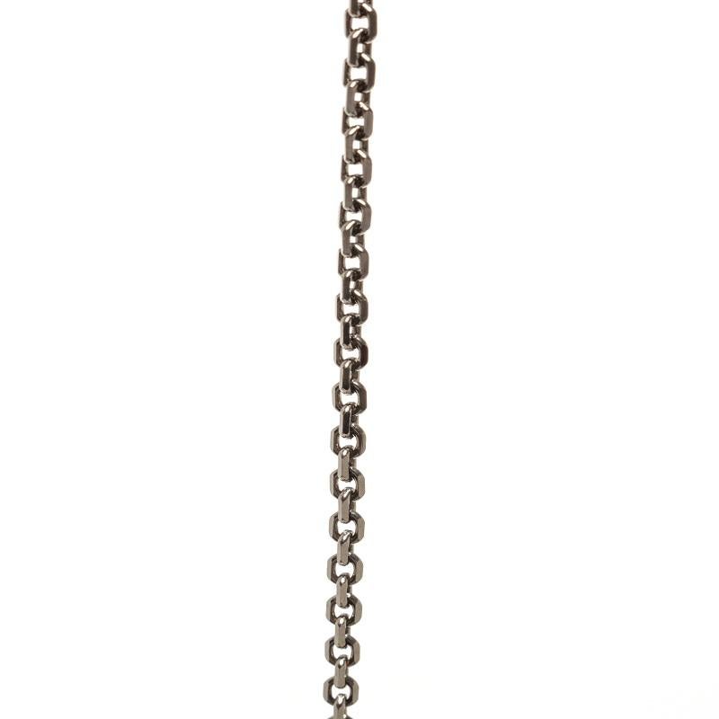 Chanel Silber Mademoiselle-Halskette im Angebot 3
