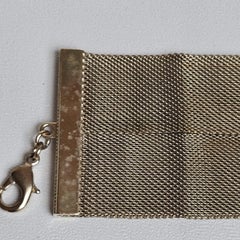 Chanel Silver Mesh CC Logo Choker Necklace