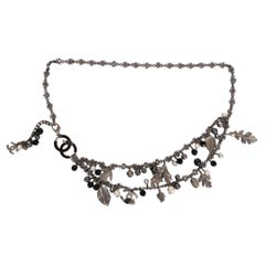 CHANEL métal argenté 05A AUTUM CHARMS CHAIN Belt 85 90