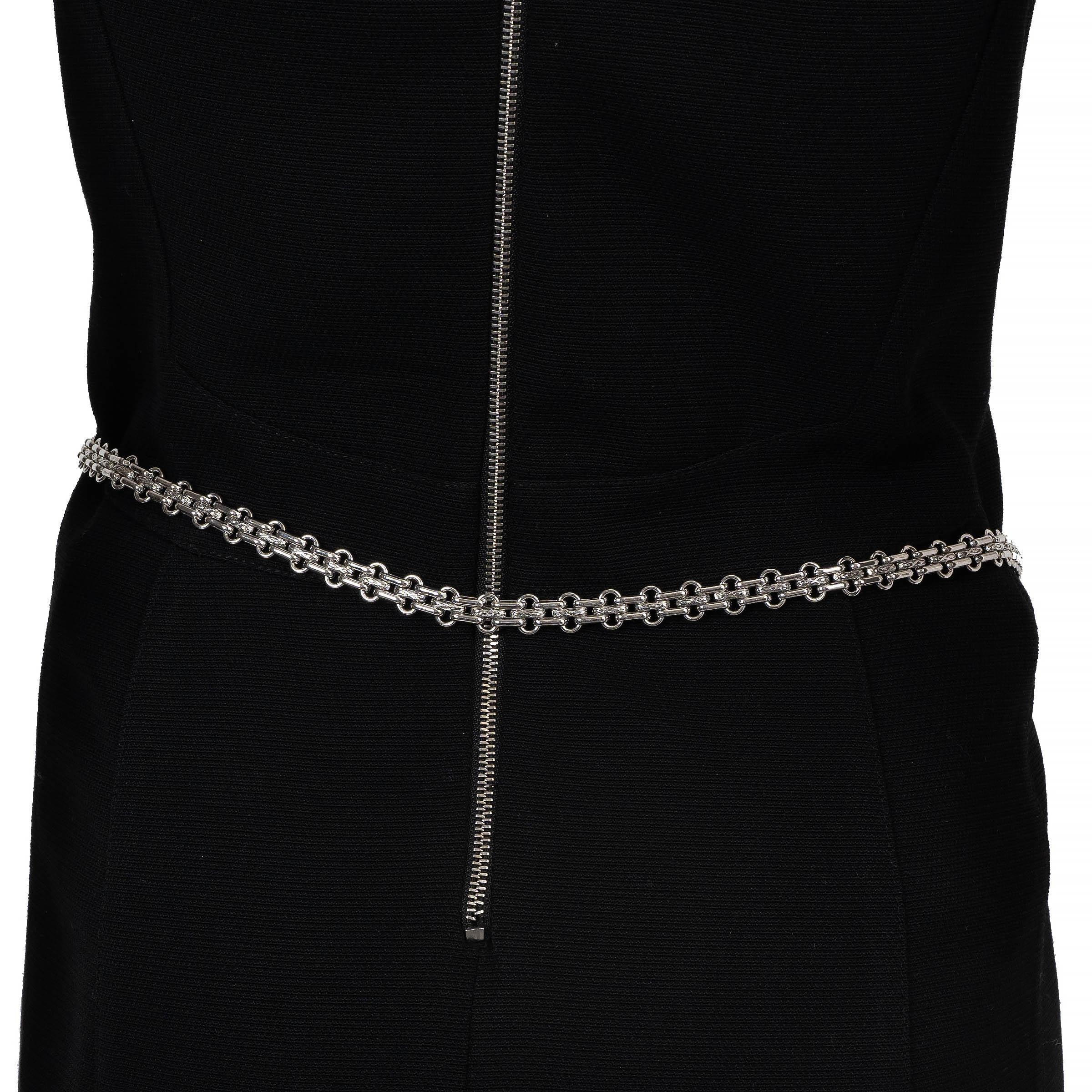 CHANEL métal argenté 05A CRYSTAL CAMELLIA CHAINE Ceinture 85 90 Pour femmes en vente