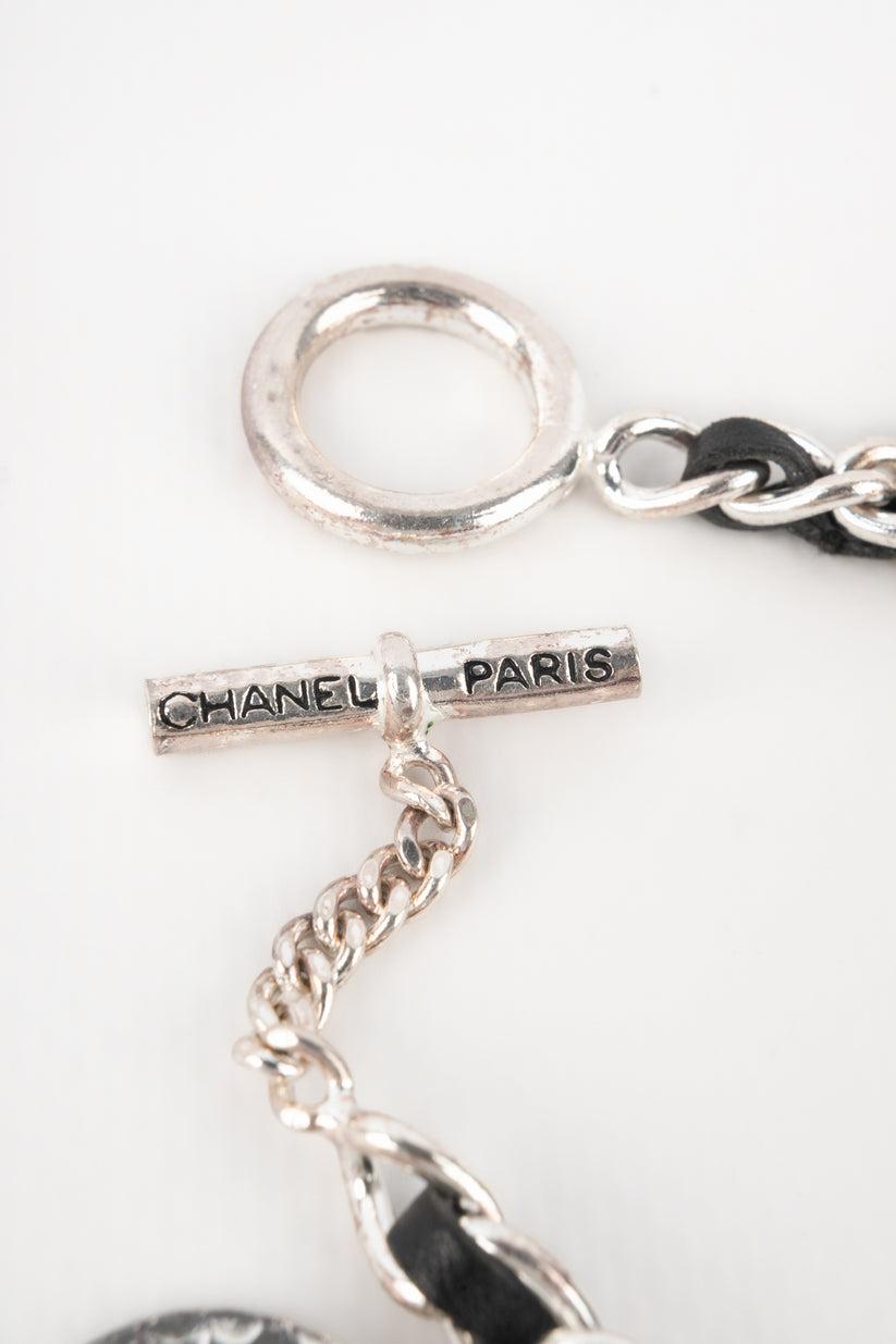 Chanel Silver Metal Charm Bracelet, 1996 In Good Condition In SAINT-OUEN-SUR-SEINE, FR