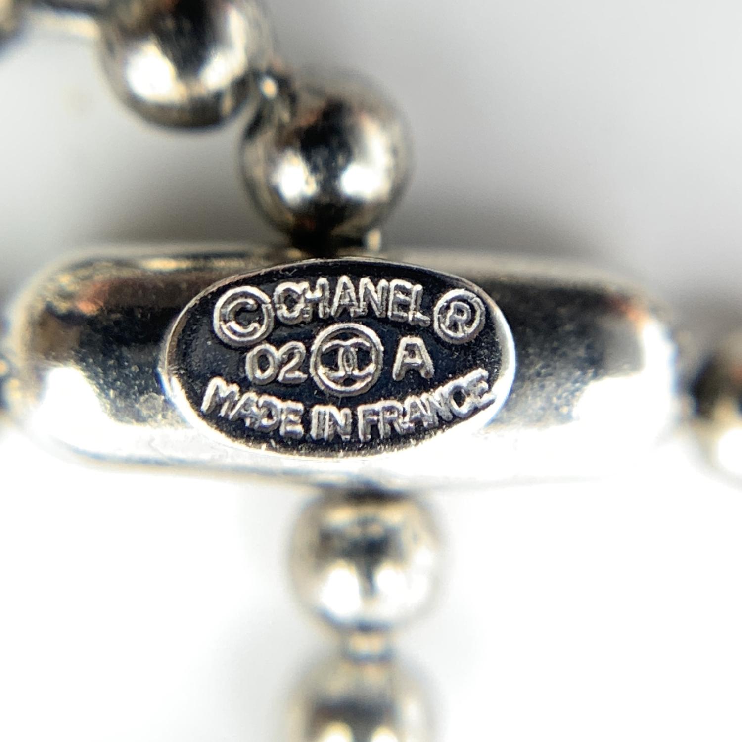 Chanel Silver Metal Coco Mademoiselle Figurine Pendant Necklace In Excellent Condition In Rome, Rome