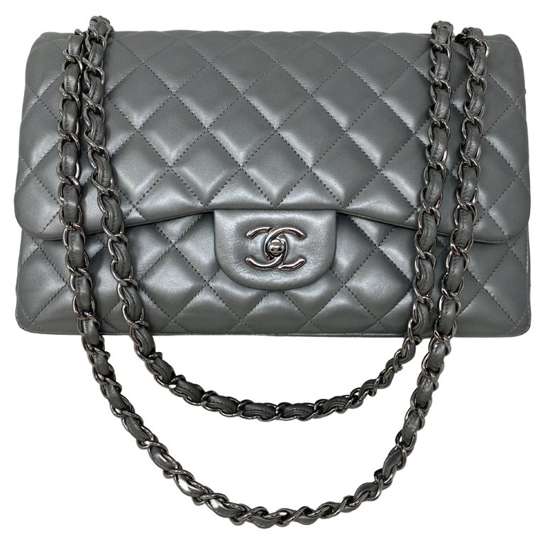Chanel Flap Bag Silver Hardware - 621 For Sale on 1stDibs