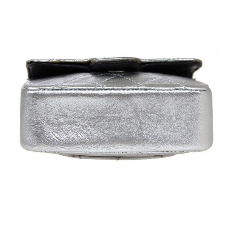 chanel purse silver
