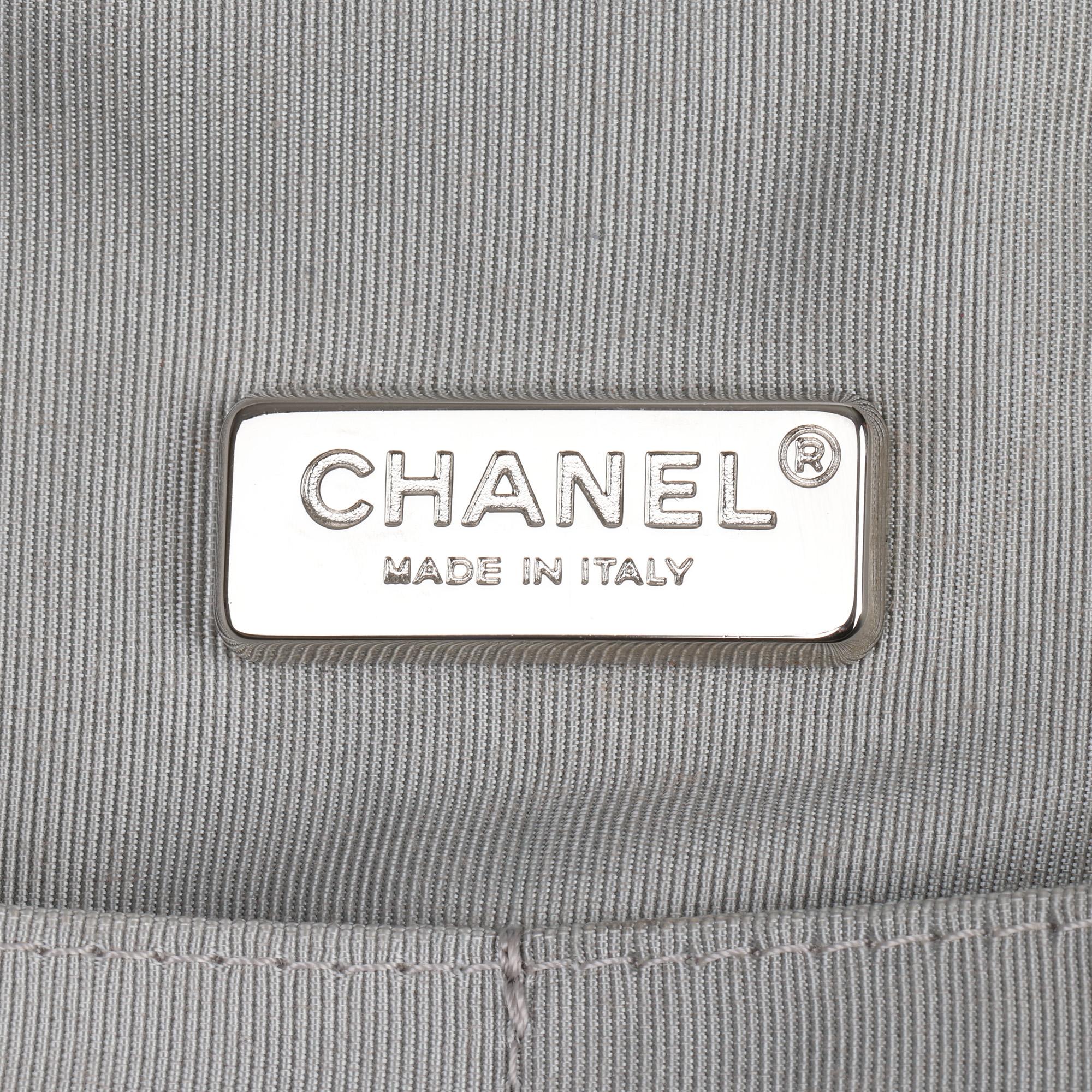 Chanel Silver Metallic Quilted Lambskin Leather Seoul Backpack 3