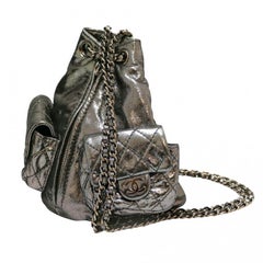 Chanel Silver Mini Backpack
