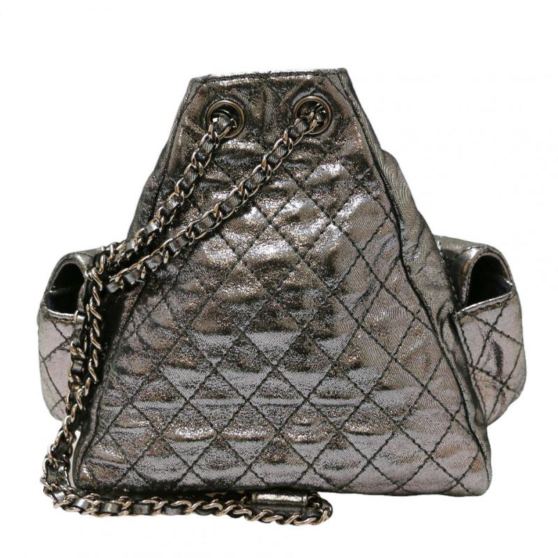 Chanel Silver Mini Backpack For Sale 5
