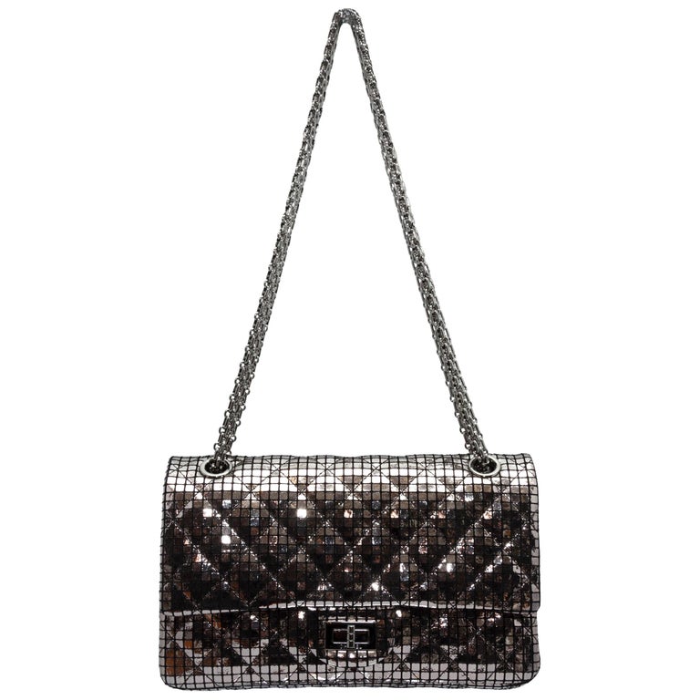 Chanel Silver Mirror Fall/Winter 2012 Reissue 225 Bag at 1stDibs
