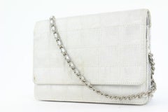 Chanel Silver New Line Wallet on Chain Bag WOC 2ccs114