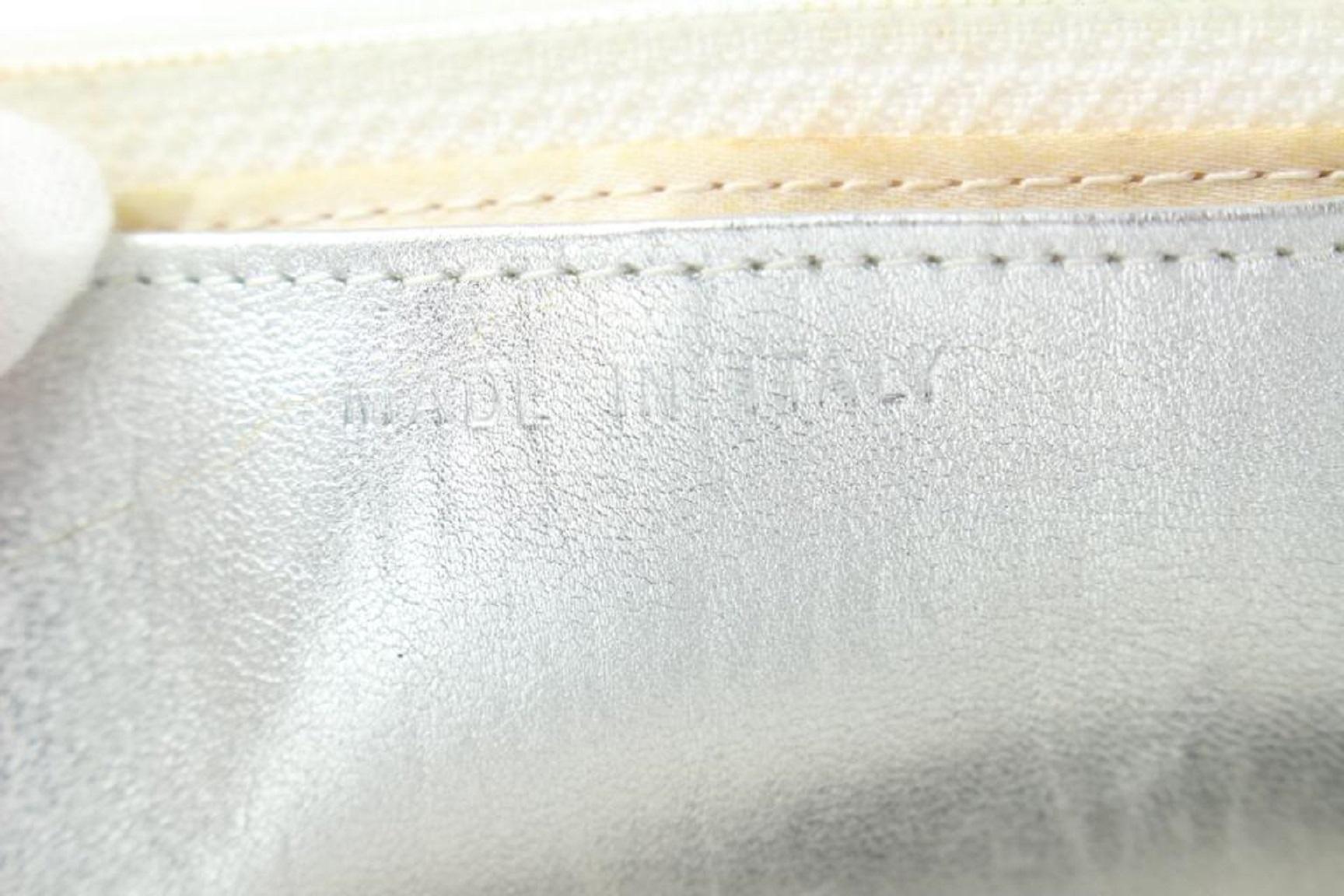 Chanel Silber Neue Linie Brieftasche an Kette Tasche WOC 2ccs114 Damen im Angebot