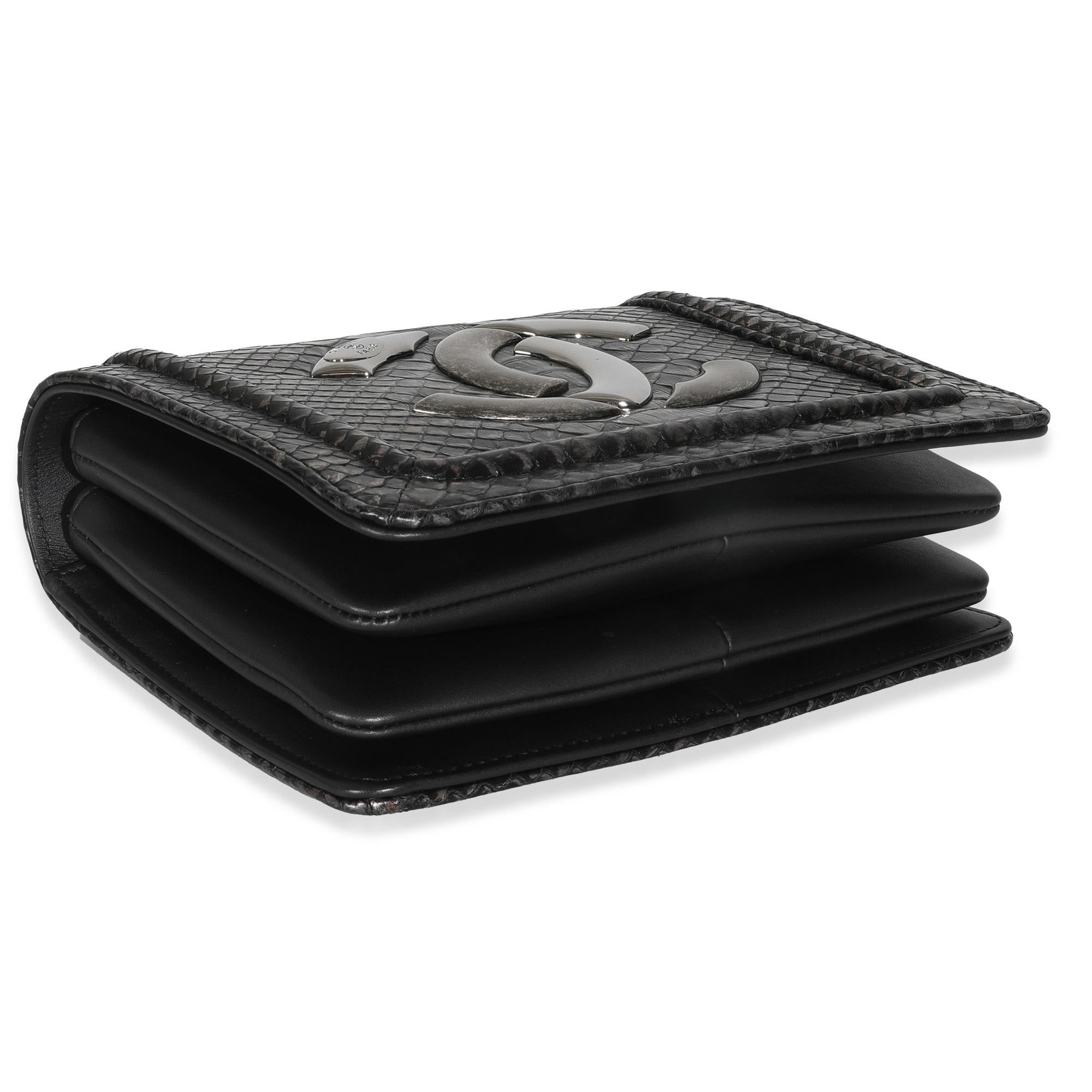 Chanel Argento Ombre Python Antico Flap Bag in vendita 2