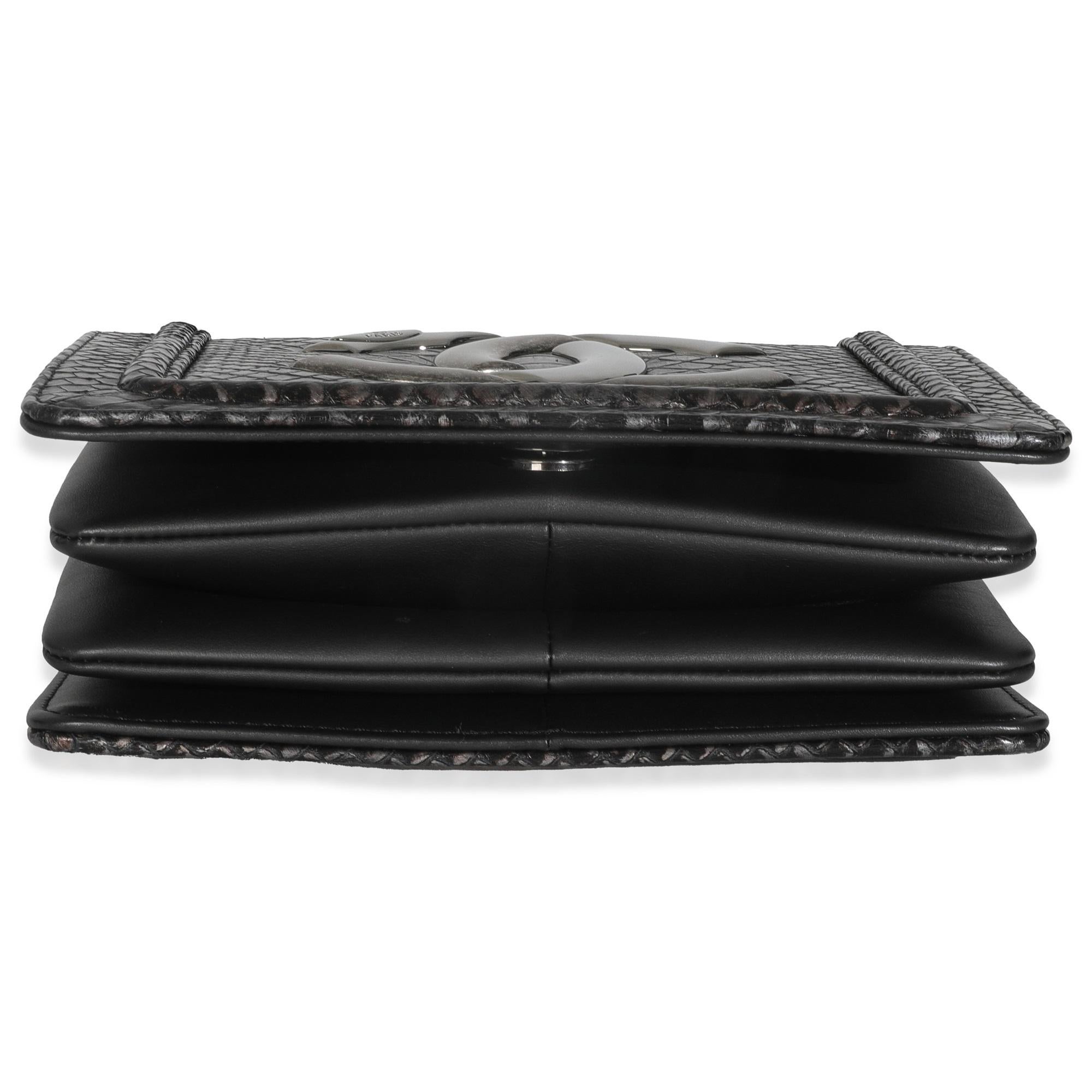 Chanel Argento Ombre Python Antico Flap Bag in vendita 3