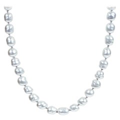 Vintage Chanel Silver Pearls Necklace